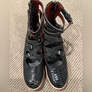 Freebird size 9 Marcel Black snake.  Worn once. In box